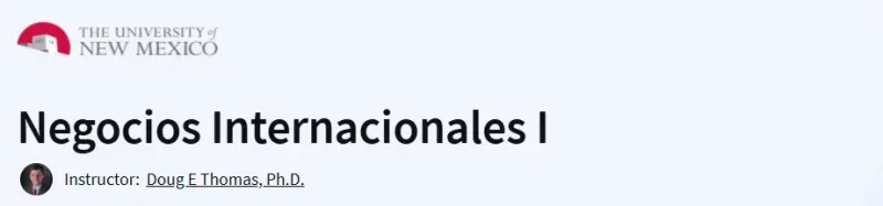 Negocios Internacionales I Course