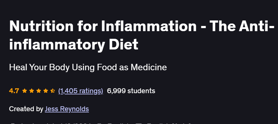 Nutrition for Inflammation – The Anti-inflammatory Diet Course