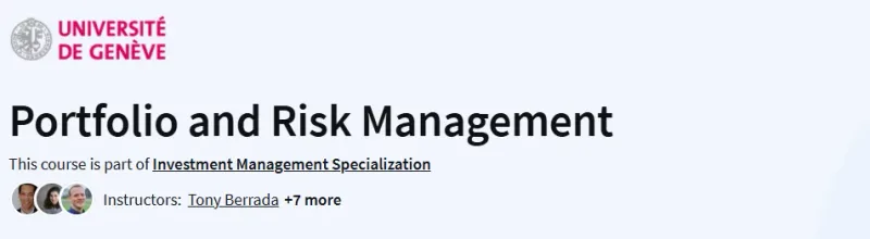 Portfolio and Risk Management Course