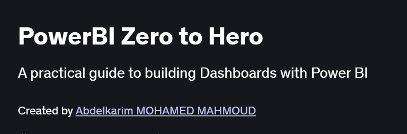PowerBI Zero to Hero Course