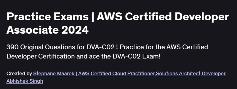 Practice Exams | AWS Certified Solutions Architect Associate Course
