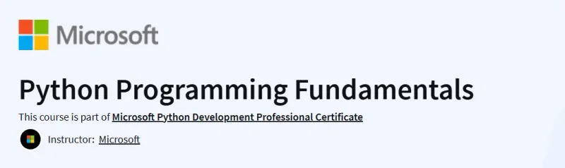 Python Programming Fundamentals Course