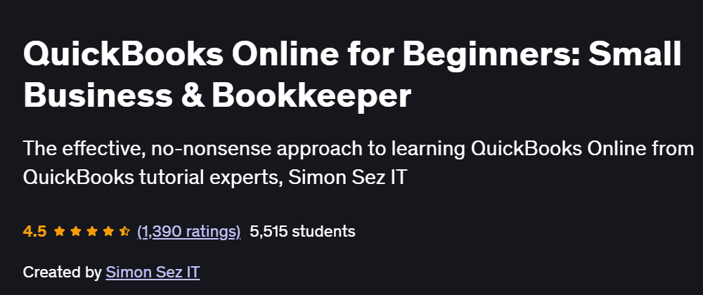 QuickBooks Online for Beginners: Small Business & Bookkeeper Course