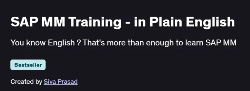 SAP MM Training – in Plain English Course