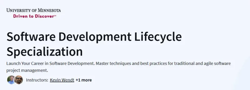 Software Development Lifecycle Specialization Course