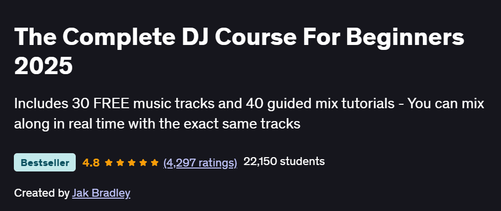 The Complete DJ Course For Beginners 2025 Course