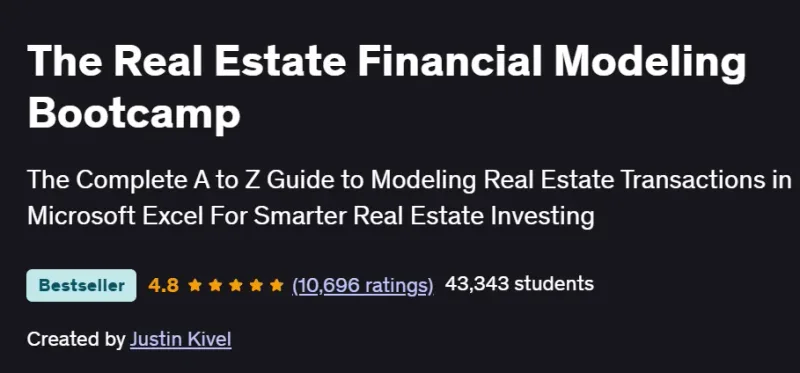 The Real Estate Financial Modeling Bootcamp Course