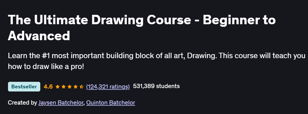 The Ultimate Drawing Course – Beginner to Advanced Course