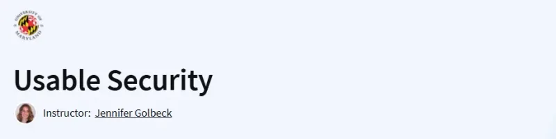 Usable Security Course