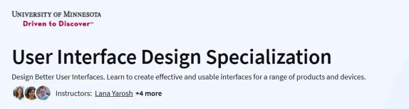 User Interface Design Specialization Course