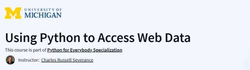 Using Python to Access Web Data Course