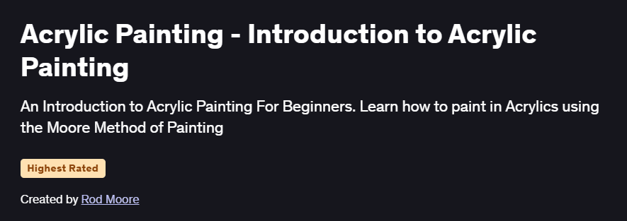 Acrylic Painting – Introduction to Acrylic Painting Course