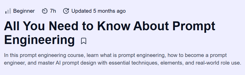 All You Need to Know About Prompt Engineering Course