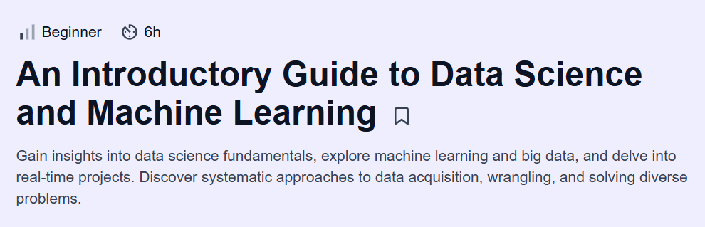 An Introductory Guide to Data Science and Machine Learning Course