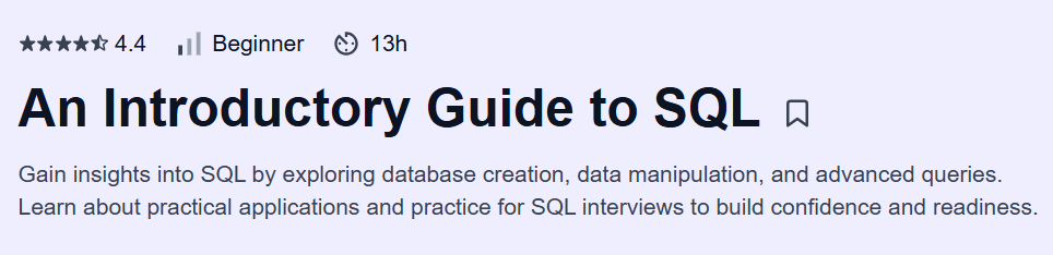 An Introductory Guide to SQL Course