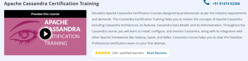 Apache Cassandra Certification Training Course