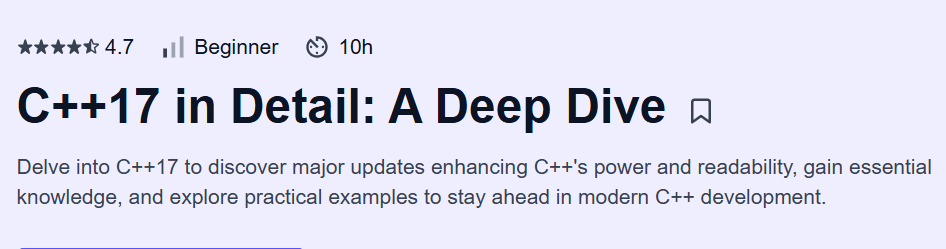 C++17 in Detail: A Deep Dive Course