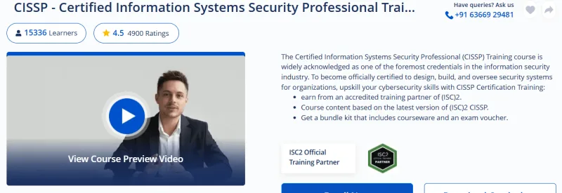 CISSP – Certified Information Systems Security Professional Training Course