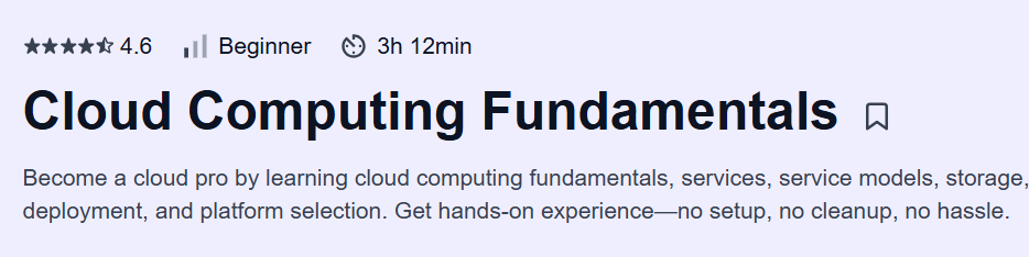 Cloud Computing Fundamentals Course