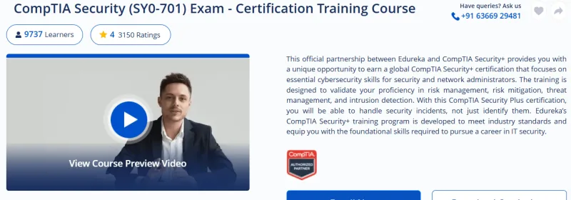CompTIA Security (SY0-701) Exam – Certification Training Course