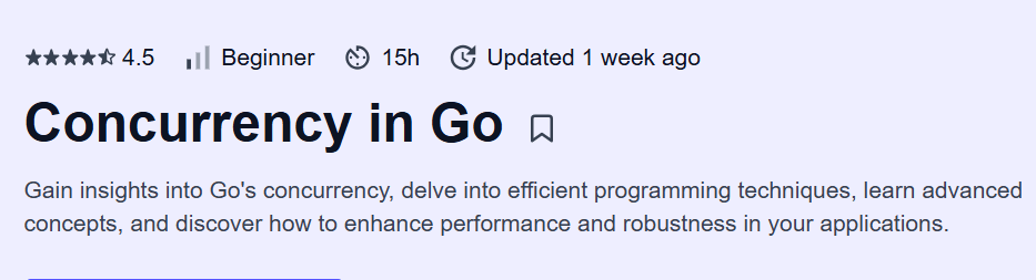 Concurrency in Go Course