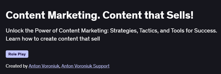Content Marketing. Content that Sells! Course
