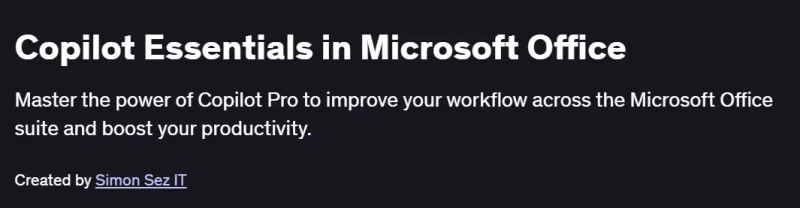 Copilot Essentials in Microsoft Office Course