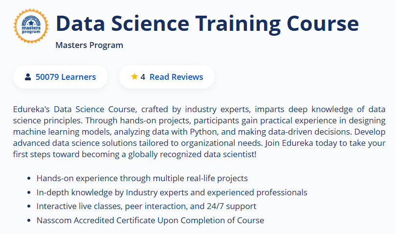Data Science Training Course