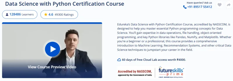 Data Science with Python Certification Course
