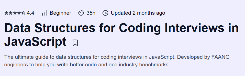 Data Structures for Coding Interviews in JavaScript Course