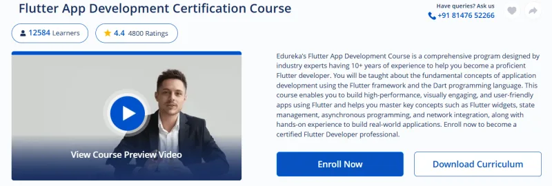 Flutter App Development Certification Course
