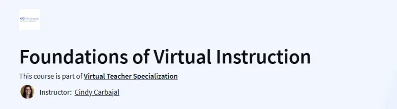 Foundations of Virtual Instruction Course