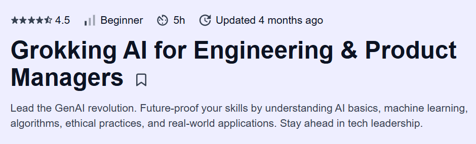 Grokking AI for Engineering & Product Managers Course