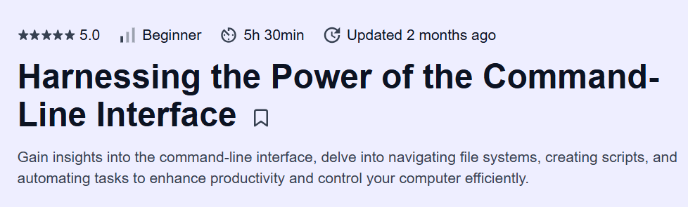 Harnessing the Power of the Command-Line Interface Course