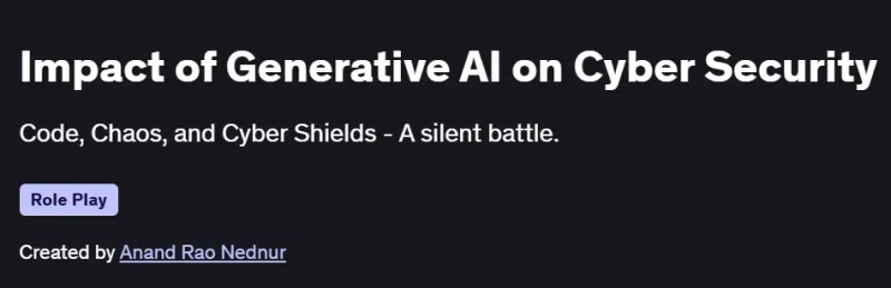 Impact of Generative AI on Cyber Security Course