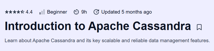 Introduction to Apache Cassandra Course