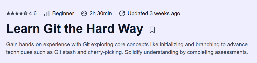 Learn Git the Hard Way Course
