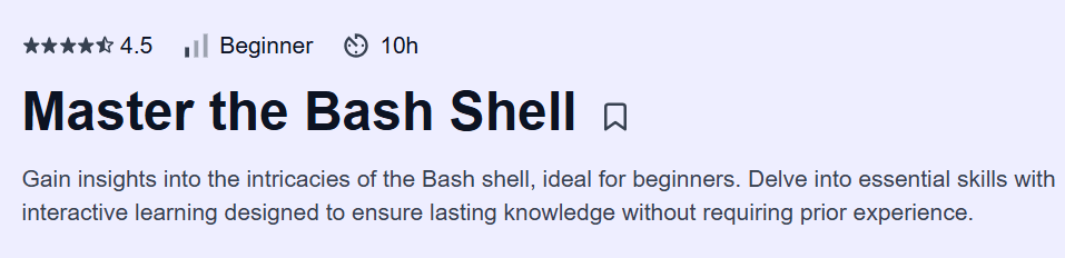Master the Bash Shell Course