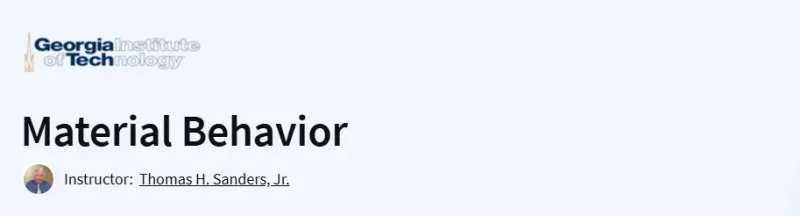 Material Behavior Course