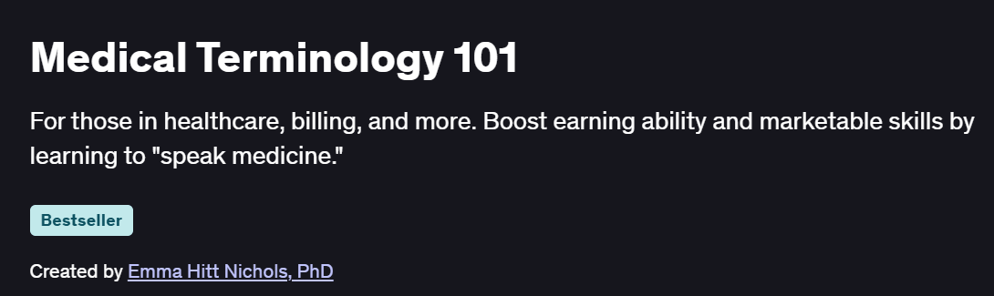 Medical Terminology 101 Course