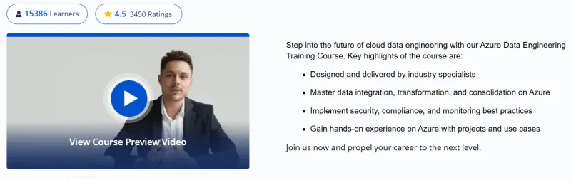 Microsoft Azure Data Engineering Training Course