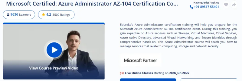 Microsoft Certified: Azure Administrator AZ-104 Certification Course