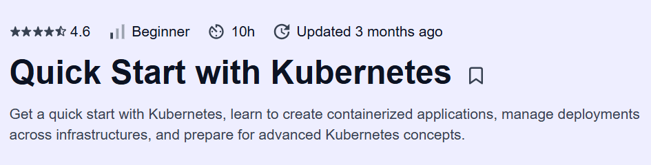 Quick Start with Kubernetes Course