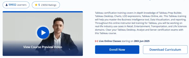 Tableau Certification Training Course