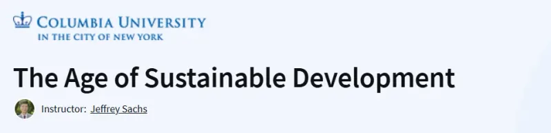 The Age of Sustainable Development Course