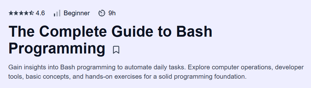 The Complete Guide to Bash Programming Course