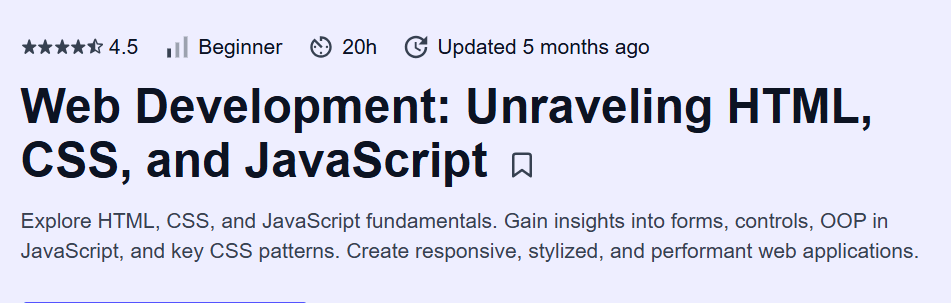 Web Development: Unraveling HTML, CSS, and JavaScript Course