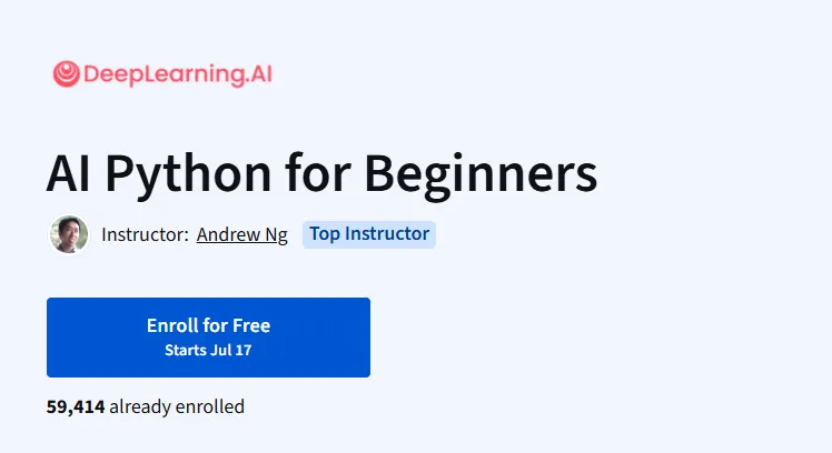 AI Python for Beginners Course