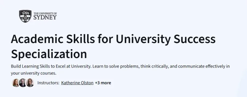 Academic Skills for University Success Specialization Course