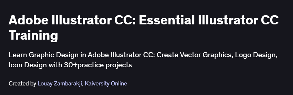 Adobe Illustrator CC: Essential Illustrator CC Training Course
